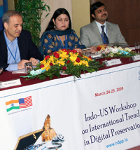Panelists at the 2009 Indo-US Workshop on International Trends in Digital Preservation
